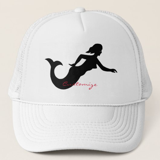 Zeemeermin Silhouette Thunder_Cove Trucker Pet (Voorkant)