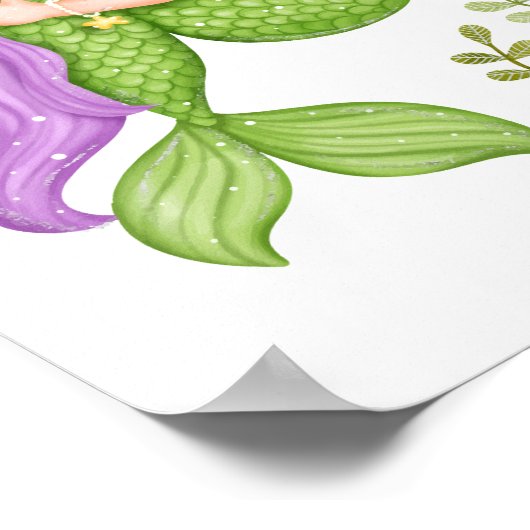 Zeemeermin Slaapkamer Poster Oceaan Kinderkamer De (Hoek)