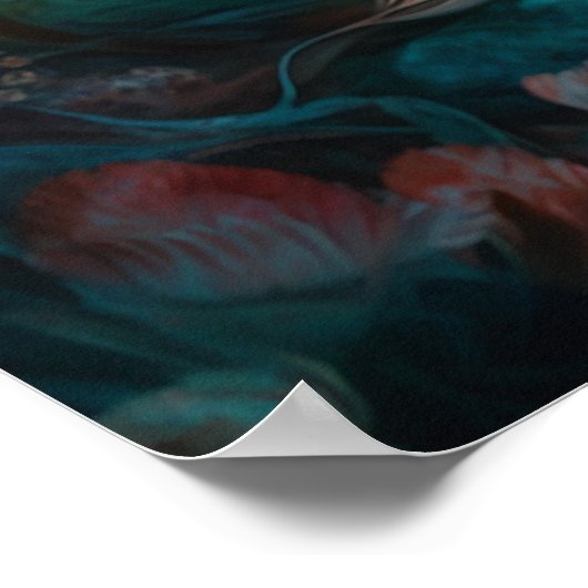 Zeemeermin slaapt in het rif poster (Hoek)