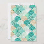 Zeemeermin sleepover verjaardagsfeestje kaart (Achterkant)