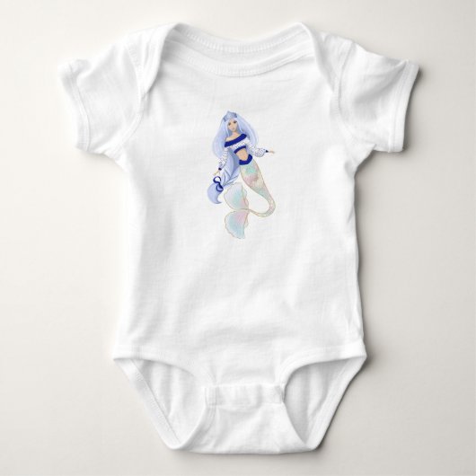 Zeemeermin Sneeuw Maagd baby body Romper (Voorkant)