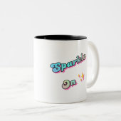 Zeemeermin Sparkles Tweekleurige Koffiemok (Voorkant rechts)