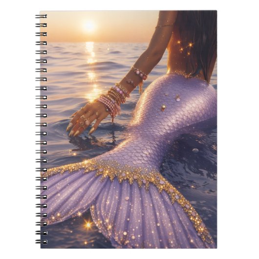 zeemeermin spiraal notebook notitieboek (Voorkant)