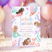 Zeemeermin Splish Splash Onder Het Zee Verjaardag Kaart