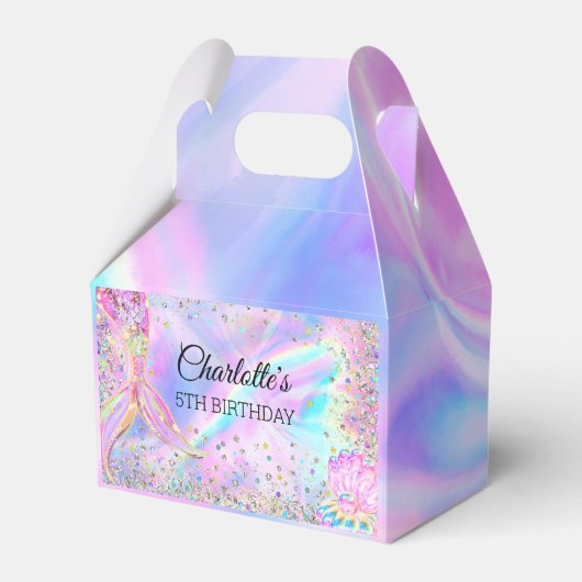 Zeemeermin Splish Zwembad Party Meisje Verjaardag Bedankdoosjes (Voorkant Zijde)