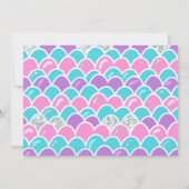 Zeemeermin Splish Zwembad Party Meisje Verjaardag  Kaart (Achterkant)