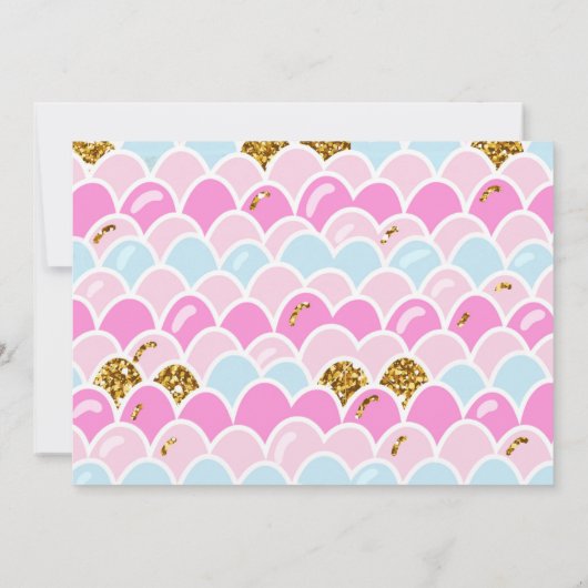 Zeemeermin Splish Zwembad Party Meisje Verjaardag Kaart (Achterkant)