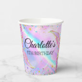 Zeemeermin Splish Zwembad Party Meisje Verjaardag Papieren Bekers (Links)