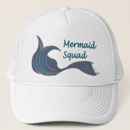 Zeemeermin Squad Groenen en Roze Trucker Pet (Voorkant)