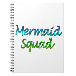 Zeemeermin squad in groen en blauw notitieboek