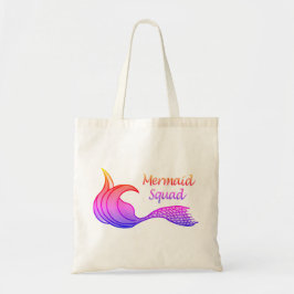 Zeemeermin Squad in vrolijke kleuren Tote Bag