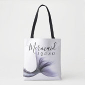 Zeemeermin Squad | Lavendel Paarse Chique Bachelor Tote Bag (Voorkant)