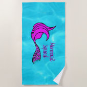 Zeemeermin Squad met roze zeemeermin staart strand Strandlaken (Voorkant)