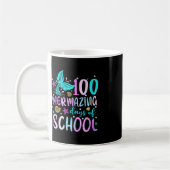 Zeemeermin Staart 100 Mermazing Dagen van School P Koffiemok (Links)