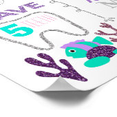 Zeemeermin staart Eerste verjaardagsbord poster bo (Hoek)