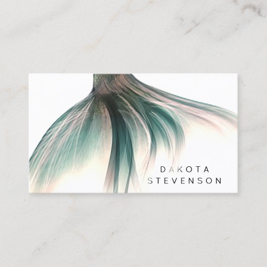 Zeemeermin staart fantasie | Sage Green Luster Bra Visitekaartje (Voorkant)