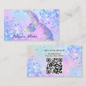 zeemeermin staart gesimuleerde chunky glitter visitekaartje (Voorkant / Achterkant)