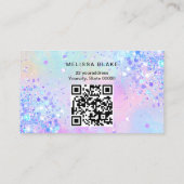 zeemeermin staart gesimuleerde chunky glitter visitekaartje (Achterkant)