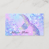 zeemeermin staart gesimuleerde chunky glitter visitekaartje (Voorkant)