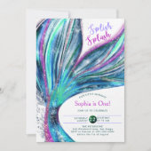 Zeemeermin staart Holografische Waterverf 1e Verja Kaart (Voorkant)