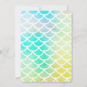 Zeemeermin Staart Leuke Waterverf 1e Verjaardag Kaart (Achterkant)