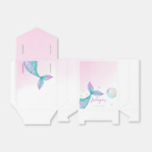 Zeemeermin Staart met bubbels Verjaardag Bedankdoosjes (Uitgevouwen)
