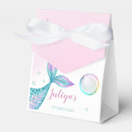 Zeemeermin Staart met bubbels Verjaardag Bedankdoosjes