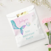 Zeemeermin Staart met bubbels Verjaardag Bedankzakje (Gezegeld)