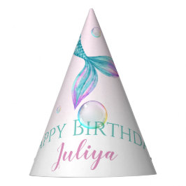 Zeemeermin Staart met bubbels Verjaardag Feesthoedjes