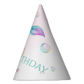 Zeemeermin Staart met bubbels Verjaardag Feesthoedjes (Rechts)