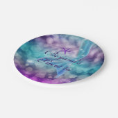 Zeemeermin staart onder het Zee verjaardagsfeest B Papieren Bordje (Gekanteld)