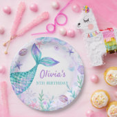 Zeemeermin staart onder het Zee Verjaardagsfeest Papieren Bordje (Feest)