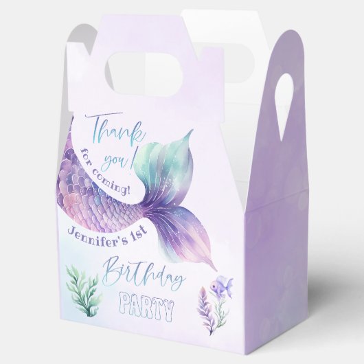 Zeemeermin staart Onder het zee verjaardagsfeestje Bedankdoosjes (Geopend)