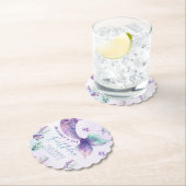 Zeemeermin staart Onder het zee verjaardagsfeestje Kartonnen Onderzetters (Insitu)