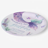 Zeemeermin staart Onder het zee verjaardagsfeestje Papieren Bordje (Gekanteld)