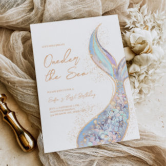 Zeemeermin Staart Oneder het Zee Verjaardag Kaart