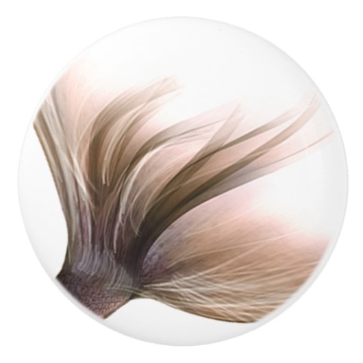 Zeemeermin staart Posh | Dusty Terracotta Peach Lu Keramische Knop (Voorkant)