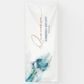 Zeemeermin Staart Quinceanera 15e Verjaardag Spandoek (Verticaal)