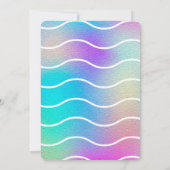 Zeemeermin Staart Roze Regenboog 1e Verjaardag Kaart (Achterkant)