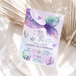 Zeemeermin staart Twee het Zee 2e Verjaardagsfeest Kaart