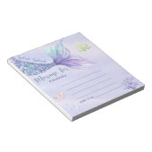 Zeemeermin staart verjaardag tijd capsule bericht notitieblok (Schuin)