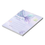 Zeemeermin staart verjaardag tijd capsule bericht notitieblok (Linkerzijde)