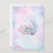 Zeemeermin Staart Verjaardag Uitnodiging Zeemeermi (Achterkant)