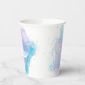 Zeemeermin staart Waterverf Onder het Zee Verjaard Papieren Bekers (Links)