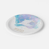 Zeemeermin staart Waterverf Onder het Zee Verjaard Papieren Bordje (Gekanteld)