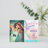 Zeemeermin staart Waterverf Verjaardag Onder de Ze Briefkaart (Staand voorkant)