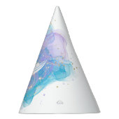 Zeemeermin Staart Waterverf Zee Verjaardag Feesthoedjes (Rechts)