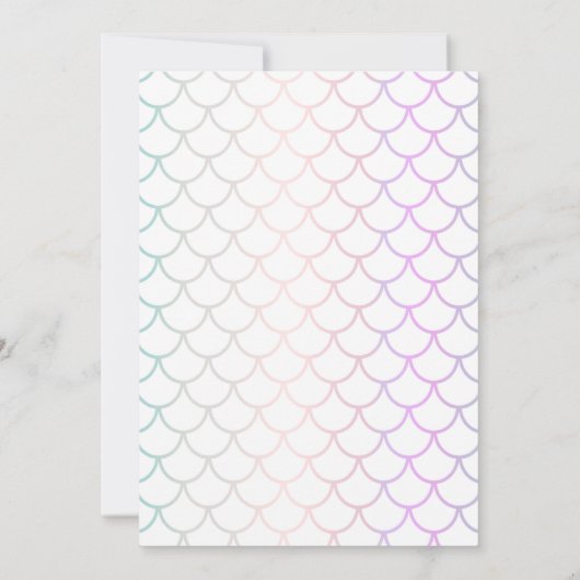 Zeemeermin Staarten Verjaardagsfeest Nodig Splish Kaart (Achterkant)