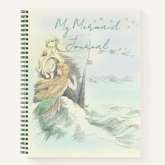 zeemeermin staren in een scheepsraam notitieboek (Voorkant)