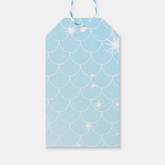Zeemeermin Starfish Verjaardagsfeest Dank u Labels Cadeaulabel (Achterkant)